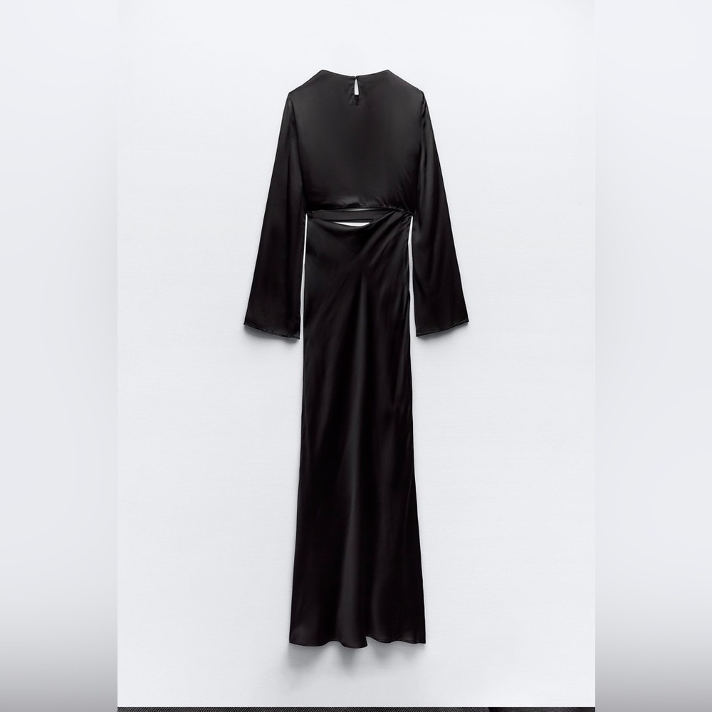 ZARA SLIT SATIN DRESS - Picture 7 of 7